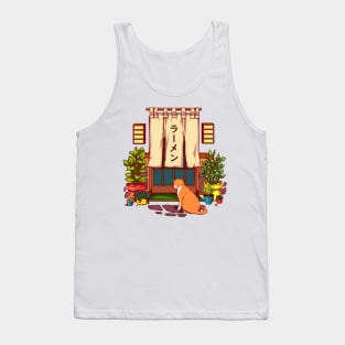 The red cat and the Japanese ramen shop Tank Top